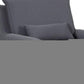 32" Gray And Black Fabric Arm Chair