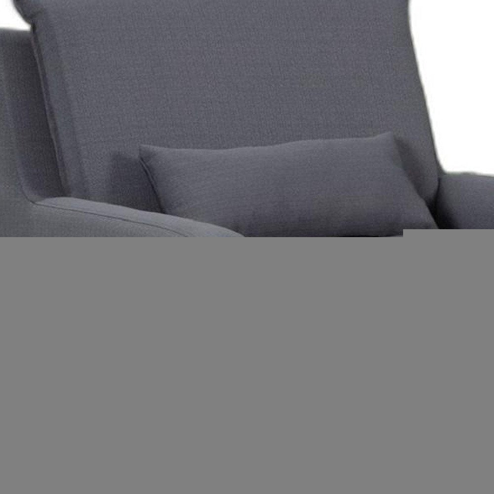 32" Gray And Black Fabric Arm Chair