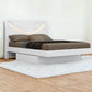White Solid Wood Queen Bed Frame