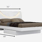 White Solid Wood King Bed Frame