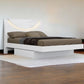 White Solid Wood King Bed Frame