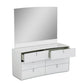 62" White Wood Six Drawer