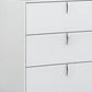 62" X 19" X 30" White  Dresser
