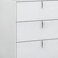 62" White Wood Six Drawer