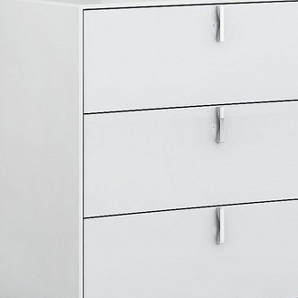 62" White Wood Six Drawer