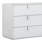 62" White Wood Six Drawer