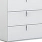 62" White Wood Six Drawer