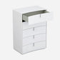 62" White Wood Six Drawer