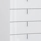 62" White Wood Six Drawer