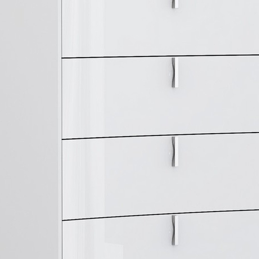 62" White Wood Six Drawer