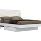 Four Piece White Solid and Manufactured Wood Bedroom Set With Mirror