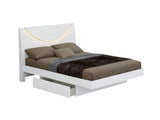 Four Piece White Solid and Manufactured Wood Bedroom Set With Mirror