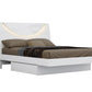 Four Piece White Solid and Manufactured Wood Bedroom Set With Mirror