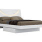 Four Piece White Solid and Manufactured Wood Bedroom Set With Mirror
