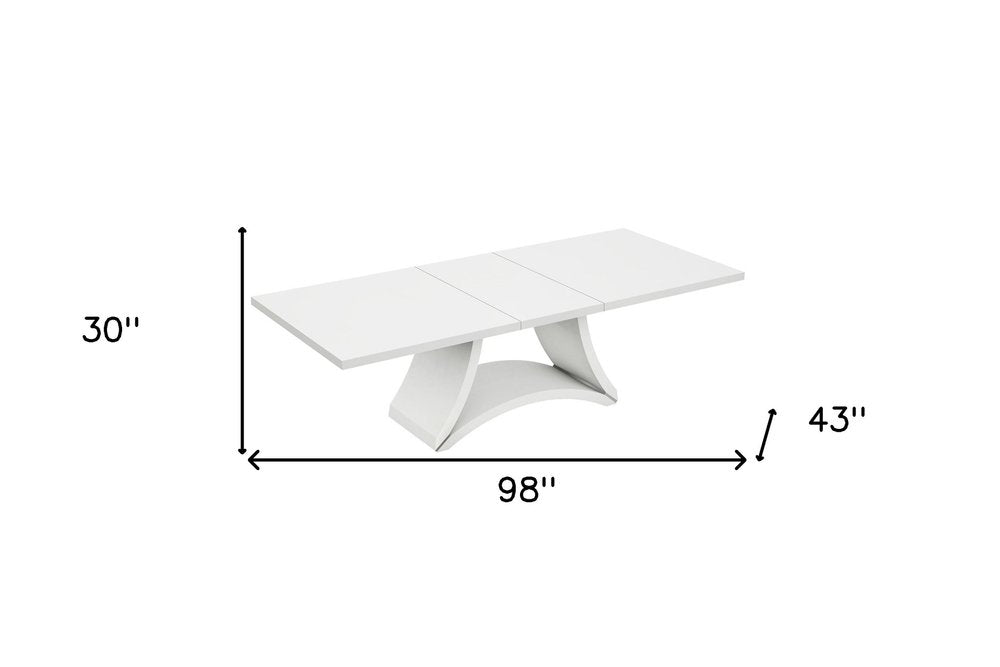 72" White Buffet Table with Four Doors