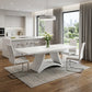 72" White Buffet Table with Four Doors