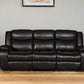 86" Brown Faux Leather Sofa With Black Legs