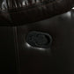 86" Brown Faux Leather Sofa With Black Legs