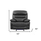 43" Grey Faux Leather Power Recliner Chair