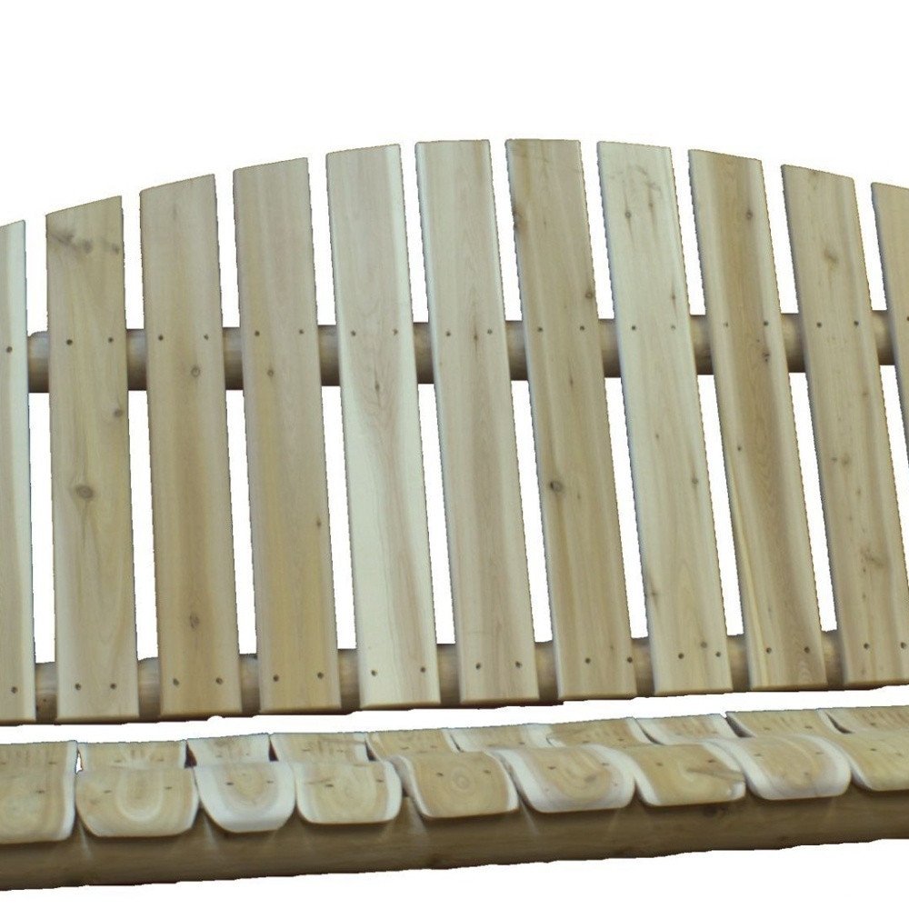 71" Natural Solid Wood Swing Chair