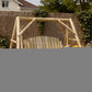 87" Natural Solid Wood Swing Chair