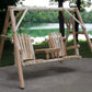 87" Natural Solid Wood Swing Chair