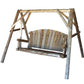 87" Natural Solid Wood Swing Chair
