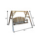 87" Natural Solid Wood Swing Chair