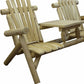 66" Natural Solid Wood Adirondack Chair