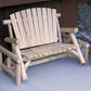59" Natural Solid Wood Adirondack Chair