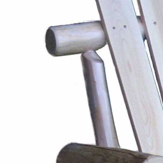 59" Natural Solid Wood Adirondack Chair