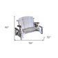 59" Natural Solid Wood Adirondack Chair