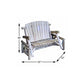 59" Natural Solid Wood Adirondack Chair