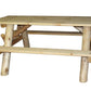 70" Natural Solid Wood Outdoor Picnic Table