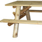 70" Natural Solid Wood Outdoor Picnic Table
