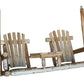 71" X 24" X 49"  Natural Wood Tete-A-Tete Porch Swing