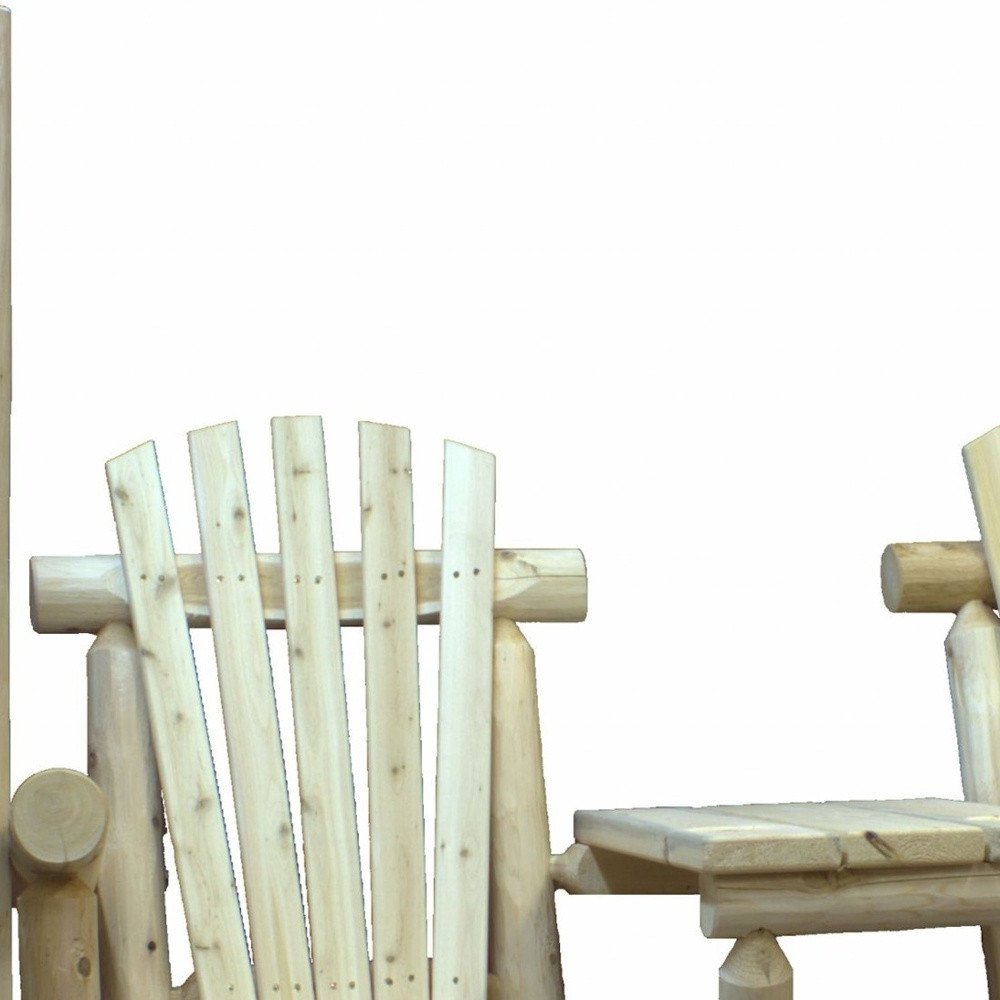 71" X 24" X 49"  Natural Wood Tete-A-Tete Porch Swing