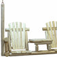 71" X 24" X 49"  Natural Wood Tete-A-Tete Porch Swing