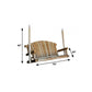 71" X 24" X 47"  Natural Wood Porch Swing