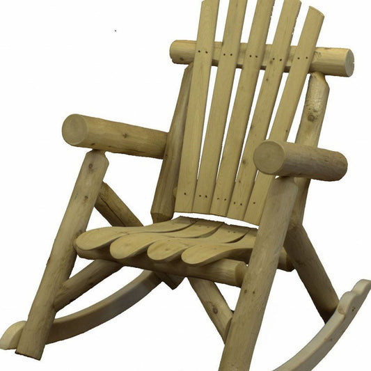 31" X 42" X 41"  Natural Wood Rocking Chair