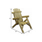 28" X 30" X 39"  Natural Wood Lounge Chair
