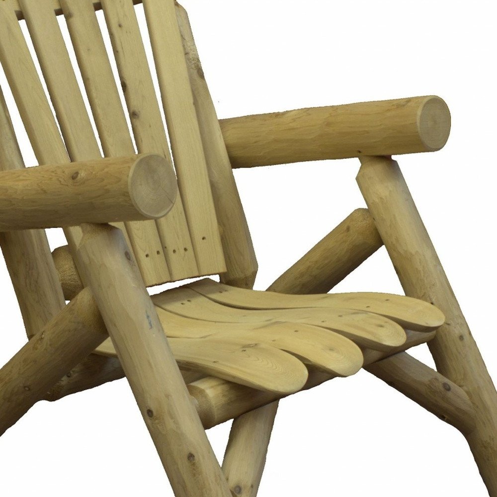 28" X 30" X 39"  Natural Wood Lounge Chair