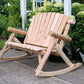 53" X 42" X 40"  Natural Wood Rocking Loveseat