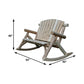 53" X 42" X 40"  Natural Wood Rocking Loveseat