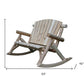 53" X 42" X 40"  Natural Wood Rocking Loveseat