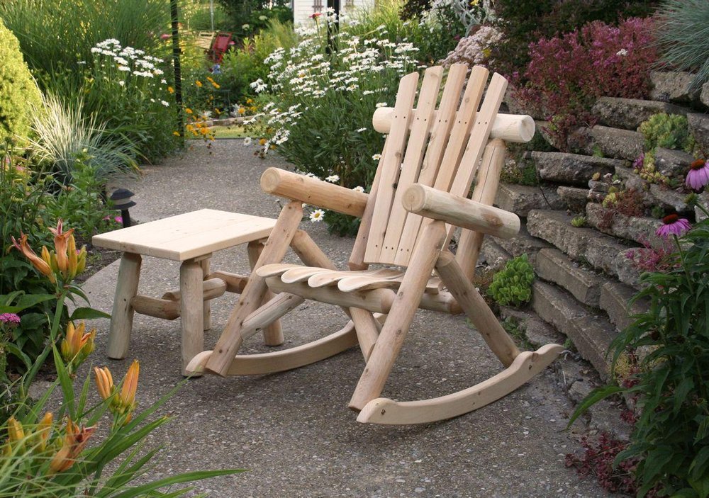 Rustic And Natural Wood End Or Side Table