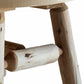 25" Natural Rounded Solid Wood Outdoor Coffee Table