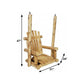 31" Natural Unfinished Solid Wood Outdoor Swing Chair