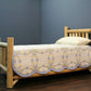 Natural Light Honey Finish Low Post Cedar Log Twin Bed