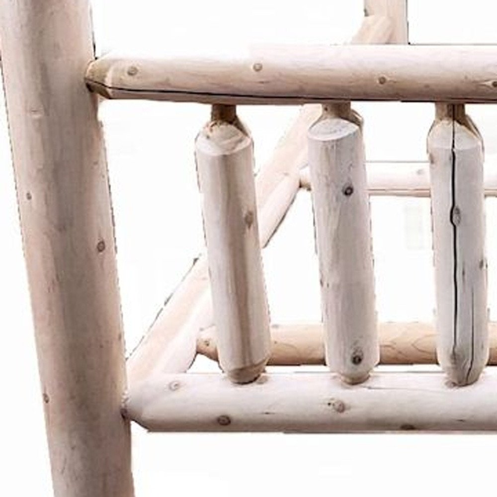 Natural Unfinished Low Post Cedar Log Double Bed